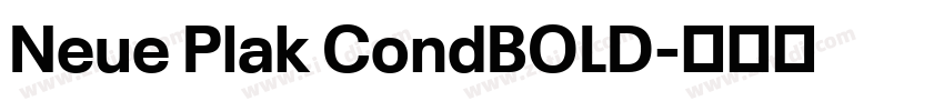 Neue Plak CondBOLD字体转换